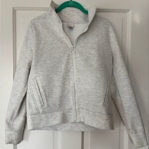 A New Day Light Gray Zip-Up Jacket